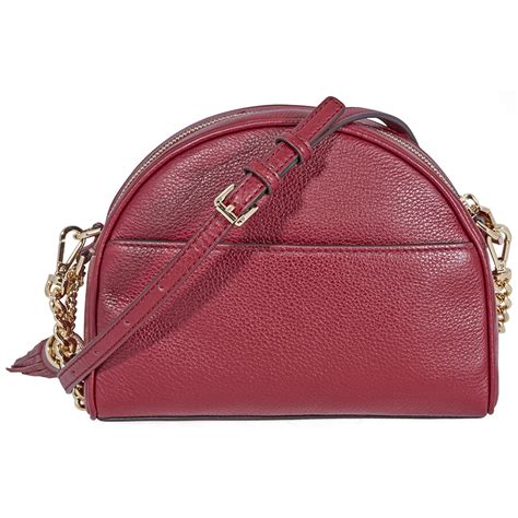 michael kors ginny pebbled leather half-moon crossbody|Michael Kors Ginny Pebbled Leather Half.